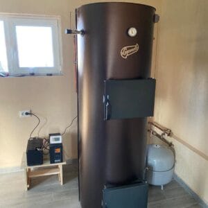 Centrală pe lemne, cărbune, brichete de rumeguș, peleți 20 KW – Liepsnele L20 Universal